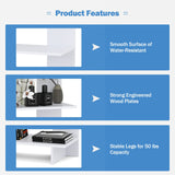 Tangkula 5-Shelf Bookcase, Room Divider and Display Shelf, Freestanding Decorative Storage Shelving, Wooden Bookshelf for Home Living Room Office Bedroom, Room Divider Bookshelf (White, 1) Tangkula