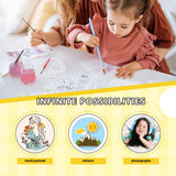 Happizza 1.97 Inch Button Maker DIY Clear Button Pins 50 Pack, Acrylic Button Making Kit, Make Your Own Buttons, Picture Photo Buttons for School Crafts Supplies, Blank Button Pins with Round Paper Happizza