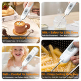 Telead Digital Water Thermometer for Liquid – Instant Read with Retractable Probe, Waterproof Probe for Cooking, Meat, BBQ, Milk & Candles, Safe & Hygienic Design, Long Stainless Steel Probe (White) Telead