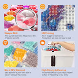 WSLWXSHM Diamond Painting Kits for Adults Cat, Flower Round Full Drill Diamond Art Kits, 5D DIY Paint with Diamonds Crafts for Home Wall Decoration Gifts 12×12Inch, Animal WSLWXSHM