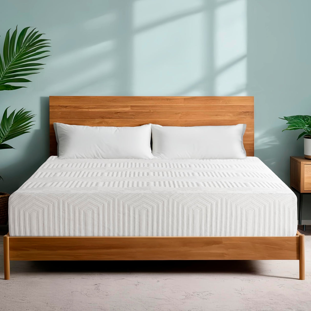 Planet Sleepings 8 Inch King Memory Foam Mattress, Gel Foam Mattress with Breathable Cover, Bed in a Box CertiPUR-US Certified, Covered Mattress Wave Mattress Planet Sleepings