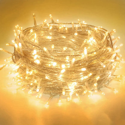 Super-Long 180FT 500 LED Christmas String Lights Indoor/Outdoor, Waterproof Warm White Christmas Lights, 8 Modes Led String Fairy Lights Decorative for Wedding Party Patio Garden Christmas Tree