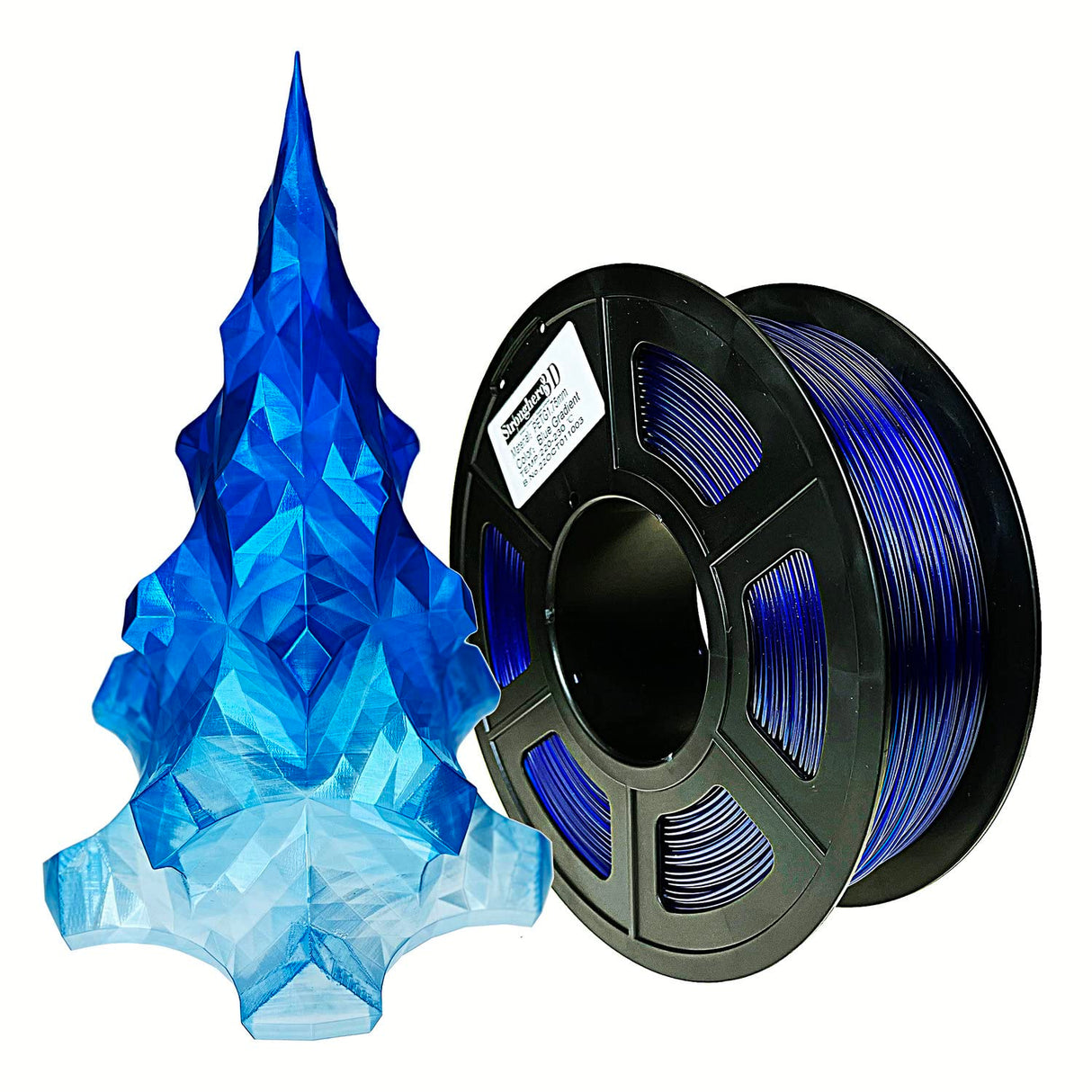 Stronghero3D PETG 3D Printer Filament 1.75mm,Gradient Multicolors,Blue,1kg(2.2lbs) Accuracy +/-0.05mm for ender3 Cr10 Stronghero3D