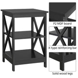 Yaheetech Modern Living Room 3 Pieces Table Sets, Lift Top Coffee Table and End Table Sets for Home and Office, Easy Assembly Accent Furniture with Hidden Compartment and Open Storage Shelf, Black Yaheetech