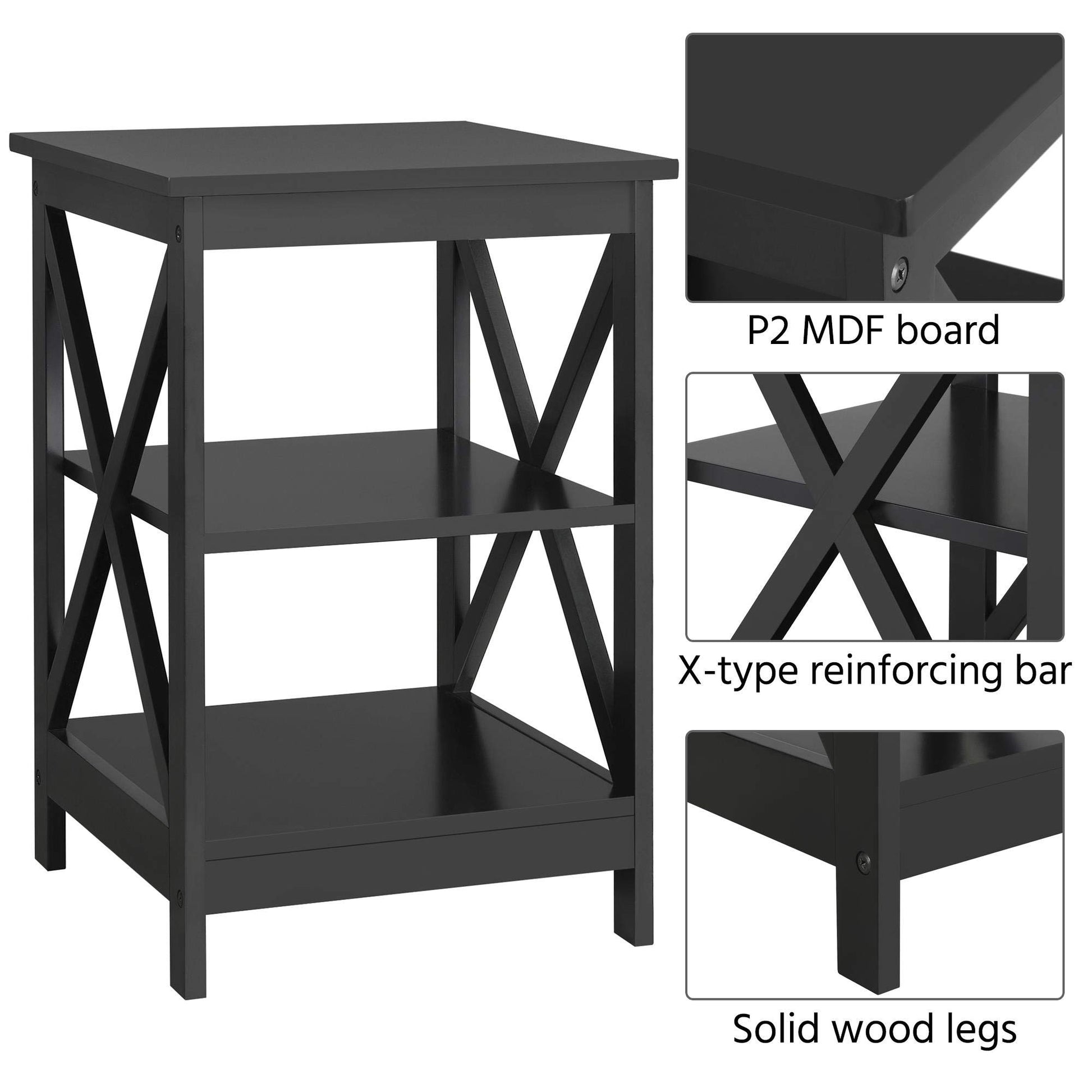 Yaheetech Modern Living Room 3 Pieces Table Sets, Lift Top Coffee Table and End Table Sets for Home and Office, Easy Assembly Accent Furniture with Hidden Compartment and Open Storage Shelf,  - WoodArtSupply