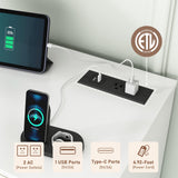 chartustriable 12 Drawers Dresser w/Power Outlet,60000-Colors Lights for Bedroom,63" Long Wooden Dresser Chest W/Anti-toppling Design,Metal Handles of Drawers for Living Room,Hallway, Entryway(White) chartustriable