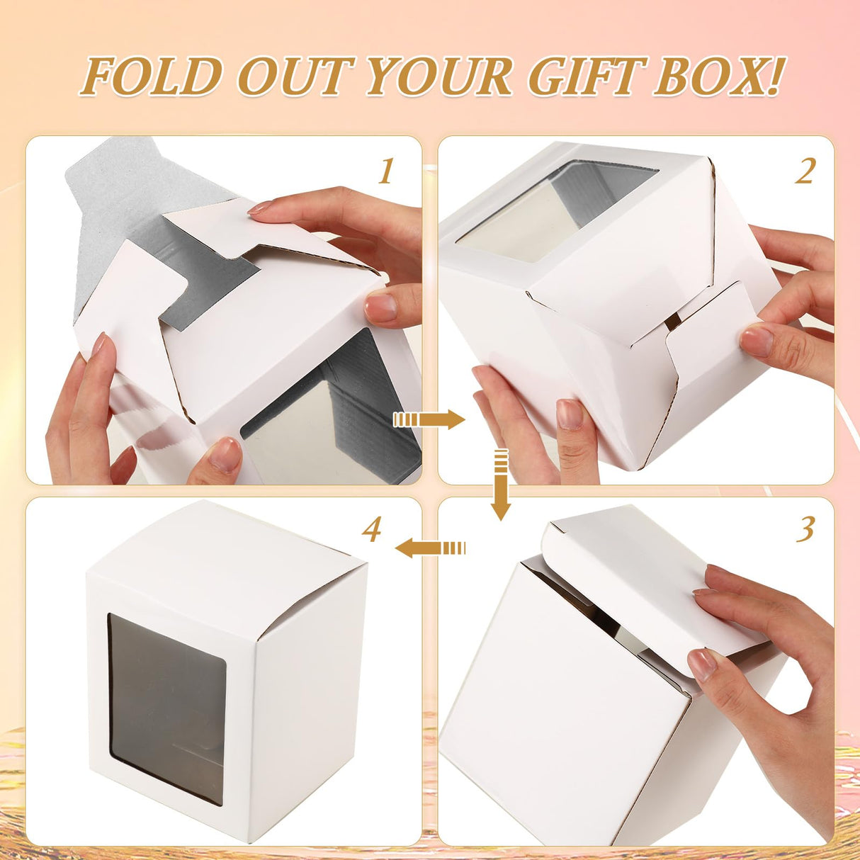 Ctosree 50 Pcs Gift Boxes for Sublimation Mugs, Mug Boxes for Shipping Exhibition Boxes for 11oz, 12oz, 15oz Sublimation Mugs Blank Mug Box Cups Gift Wrapping (White) Ctosree