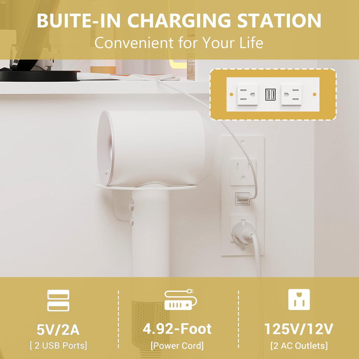 Vanity Desk with LED Lights Mirror & Power Outlet, Small Makeup Vanity Table Set with Storage Drawers & Chair, 3 Lighting Modes & Adjustable Brightness, Dressing Table for Women Girls Bedroom, White Xixini