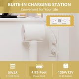 Vanity Desk with LED Lights Mirror & Power Outlet, Small Makeup Vanity Table Set with Storage Drawers & Chair, 3 Lighting Modes & Adjustable Brightness, Dressing Table for Women Girls Bedroom, White Xixini