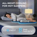 Sweetnight CoolNest 16 inch King Mattress, Cooling Gel King Size Memory Foam Mattress for Cool Night Sleep, 5-Zone Ergo Support for Pressure Relief, Medium Firm, CertiPUR-US Certified Sweetnight