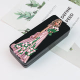 AiYuanzsh 5D Diamond Painting Glasses Case for Adults, DIY Rhinestone Crystal Diamond Art Eyeglass Holder, Handmade Princess Goddess Sunglass Storage Box, Elegant Travel Craft Gift AiYuanzsh