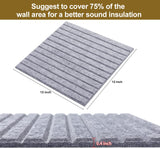 16 Pcs Pro Grade Soundproof Wall Panels,Acoustic Panels,Premium Sound Panels,Better Than Foam,Wedge Design,with Adhesive on Back,for Acoustical Treatments/Professional Studio,12×12×0.4 in(Light Grey) HIJIRH