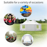 Outsunny 22 x 16 ft Party Tent, Wedding Tent with Sidewalls, Heavy Duty Event Tent with 2 Doors and 6 Windows, Outdoor Gazebo Tent for Party, White Outsunny