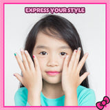 Hello Kitty Water-Based Nail Polish Set, Peel-Off Set with Glittery & Opaque Colors and Nail Accessories for Girls Kids, Perfect for Dress Up, Parties & Makeovers Ages 3+ by Townley Girl Townley Girl