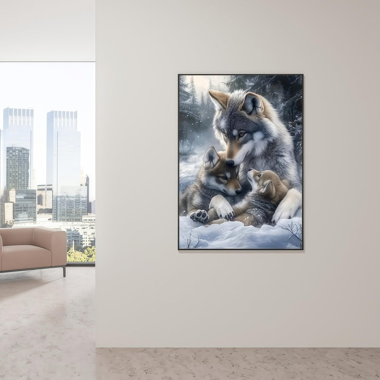 Diamond Paintings Kits for Beginners,Winter Wolf Diamond Arts Kits for Adults,5D DIY Full Drill Winter Snowy Landscape Paint by Diamond Dots,Gem Art Painting Kit for Home Wall Decor 11.8x15.8 Inch GXGLLPZBY