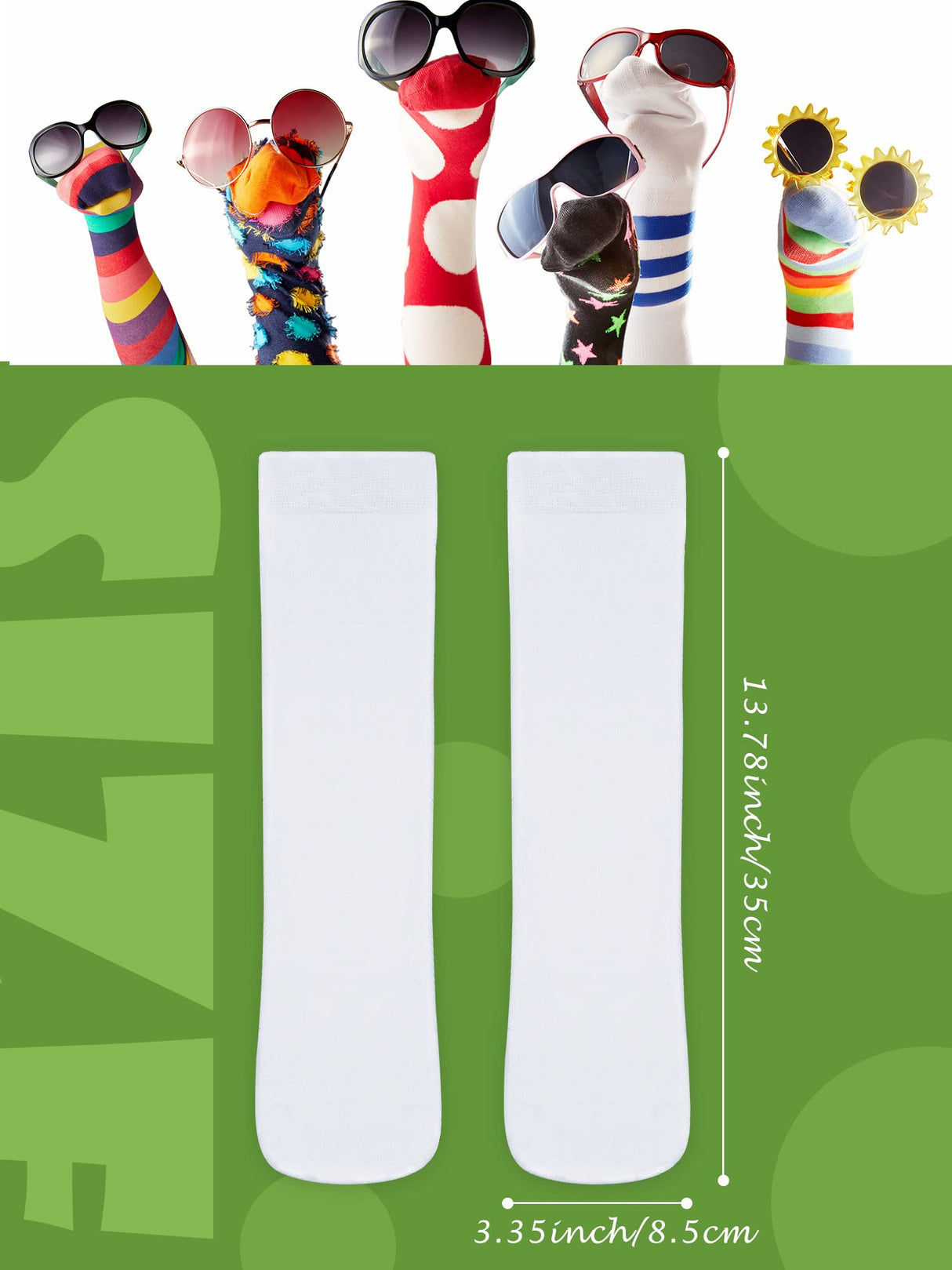 6 Pairs Blank White Sublimation Socks Printable Athletic Socks Patriotic Socks 4th of July Full Sublimation Socks Unisex Sports Crew Socks for Present DIY Personalized Socks Women Men Teens, Size 9-12 Giugu