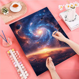 Universe Paint by Numbers Kit for Adults Beginner, Planet Paint by Numbers on Canvas, DIY Adult Crafts Painting Kits with Acrylic and Brushes, Hobbies for Women, for Home Wall Decor, 16x20 in Y-6773 KANJINUS