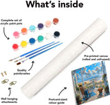 Landscape Paint by Numbers Kit for Adults Beginners, Beach Adult Paint by Numbers on Canvas, Acrylic Painting Crafts for Home Decor (16x20inch) Clendo