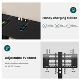 BTHFST TV Stand with Mount for 32/55/65/70 inch TVs, 51.2" LED TV Stand with Power Outlets & Storage, Entertainment Center with Storage for Living Room, Bedroom Black BTHFST