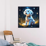 Auremi Diamond Art Painting Kits for Adults, 5D Spotted Dog Diamond Painting Kits for Adults Beginners DIY Full Drill Animal Diamond Dots Crystal Craft Kits for Home Wall Decor Gifts 12x12 inch Auremi
