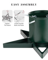 Christmas Tree Stand for 6ft Real Tree Green Christmas Tree Holder for Holiday Home Party Christmas Tree Decorations Fits Up to 4.7" Live Xmas Tree Trunks Tree Nest