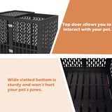 Huddycove 48inch Heavy Duty Dog Crate Compatible with Optional Divider, Extra Large Kennel for High Anxiety Dogs, Indestructible Pet Cage Indoor, Double Dog Crate for 2 Small Dogs Huddycove
