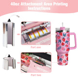 BetterSub 3in1 40 OZ Tumbler Mug Heat Press Machine 30 OZ 20 OZ 16 OZ Sublimation Straight Skinny Tumbler Mug,11 OZ 15 OZ 16 OZ Sublimation Mug Heat Transfer Pink BetterSub