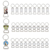 Framendino, 30 Pack Sublimation Metal Bottle Opener Transfer Blank Key Rings for DIY Photos 3 Styles Framendino