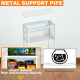 BSONE 5-10 Gallon Fish Tank Stand, Small Aquarium Stand Shelf, 0.71" Thickened Tabletop, 20.5" Wx11 Dx31 H, White BSONE