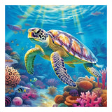 Sea Turtle Diamond Painting Kits for Adults Sea Turtle Diamond Art Kits for Adults DIY 5D Diamond Painting Kits for Beginners Home Wall Decor 11.8x11.8 Inch Mandun