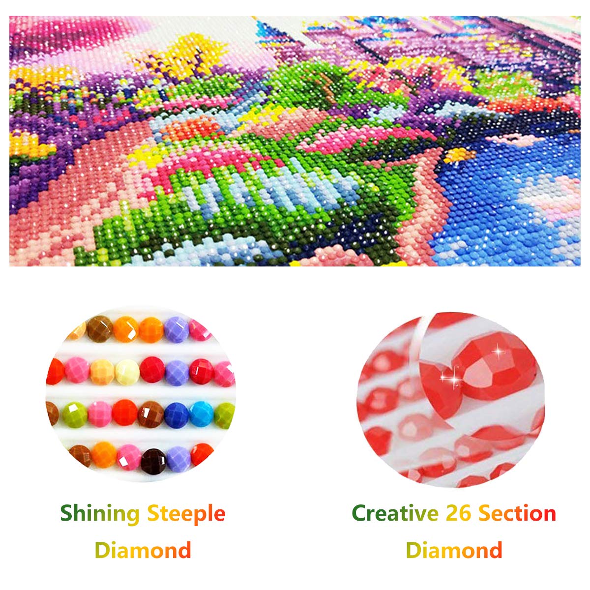 Diymood DIY 5D Diamond Painting Kits for Adults Woman - Diamond Art Kits for Adults Red Dress Dancer | Full Drill Round | Crystal Mosaic Picture | Beginner | Home Wall Decor | 16x16 Inch Diymood