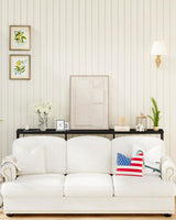 CHOEZON 70.9" Narrow Console Table with Power Outlet 7.1" Skinny Sofa Table, Long Behind Couch Table with Charging Station, Entryway Table for Hallway, Living Room Black TXG18UBB CHOEZON