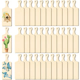 36 Pcs Wooden Mini Cutting Board with Handle Unfinished Wood Craft Mini Charcuterie Boards Paddle Blank Small Chopping Board for DIY Kitchen Cooking Vegetables Decor (9.4 x 3.5 Inch) Marsui