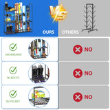 Freestanding Ski Rack for Garage - Stores 4 Pairs of Skis, Adjustable Ski Boot Holder, Organizes Skis, Boots, Poles, Goggles, Helmets & Gear, Ideal for Garage, Shed, Basement, Ski Enthusiasts KANEODOT