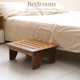 Perfnique Wooden Step Stool, 6.5" One Step Stool for Adults Kids Elderly, 300lb. Load Non-Slip Acacia Wood Step Stools for High Beds, One Step Ladder for Bedroom, Kitchen, Bathroom (Natural,6.5in) PERFNIQUE