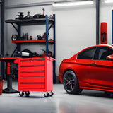 TANKSTORM Tool Chest Heavy Duty Cart Steel Rolling Tool Box 5 Drawer Cart (TZ35 Red) TANKSTORM