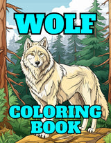 Wolf Coloring Book: For All Ages, 50 Beautiful Designs, Stress Relief & Relaxation Majosta