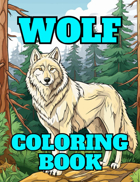 Wolf Coloring Book: For All Ages, 50 Beautiful Designs, Stress Relief & Relaxation Majosta