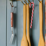 Meat Forks with Rosewood Handle and Stainless Steel Carving Fork Barbecue Fork for Christmas Kitchen Roast (2 Pieces,13 Inch, 10 Inch) Honoson