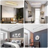 Qcyuui Dimmable LED Ceiling Light 39.4'' Kitchen Lighting Fixtures Ceiling Modern Luxury Crystal Ceiling Light with Remote Chrome Long Ceiling Light Fixture for Kitchen Dining Room Hallway,48W Qcyuui