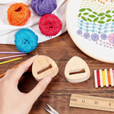 OLYCRAFT 4Pcs Embroidery Hoop Display Stand 2x2x0.7 inch Triangle Wood Embroidery Hoop Easels Embroidery Hoops Wooden Base Embroider Hoops Holder Accessories for Embroider Cross Stitch Stand Decor OLYCRAFT