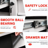 WORKPRO 62" x 20" 7-Drawer & 2-Door Rolling Tool Chest, Mobile Tool Storage Cabinet with Power Strip, Locking System, Heavy Duty Rolling Cabinet for Garage, Warehouse & Kitchen, 1000 lbs Capacity WORKPRO