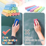 MAQIHAN 16PCS Sidewalk Chalk - Chalk Bulk, 6 Colors,Indoor and Outdoor, Washable is suitable for drawing writing on sidewalk, street, walls, playground, blackboard, classroom, school MAQIHAN