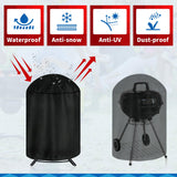 iCOVER Vertical Round Smoker Cover, Kettle Grill Cover, 29 Inch BBQ Barbecue Cover, Dome Smoker Cover, Bullet Smoker Cover, Barrel Cover Fire Pit Cover for Char-Broil Weber George Foreman Brinkmann i COVER