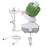 Etcokei Yarn Winder, Electric Yarn Ball Winder for Crocheting, Compact Yarn Cake Winder with Strong Tension Stepless Speed, Automatic Yarn Spinner Wool Winder, Ideal Helper for Knitting Lovers(White) Etcokei