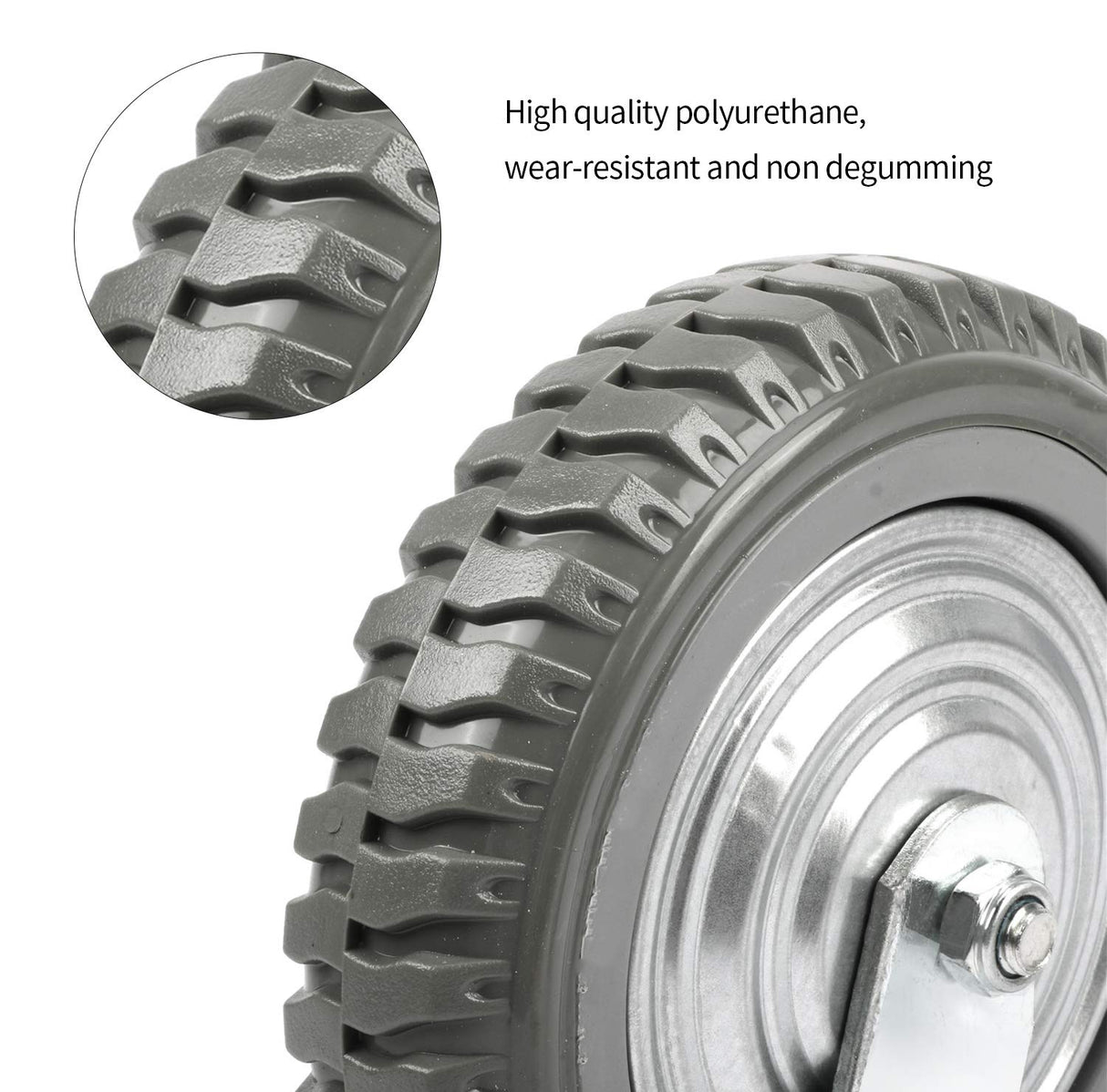 tonchean 6 Inch Rubber Caster Wheels Heavy Duty Anti-Skid Swivel Casters 1653Lbs Silent Universal 360 Degree Rotation Ball Bearing Set of 4 (All Swivel,2 with Brake Lock, 2 Without) tonchean