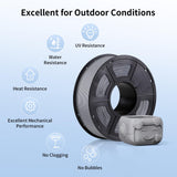 ANYCUBIC ASA Filament 1.75mm, Weather & Heat Resistant, 3D Printer Filament Suitable for Printing Outdoor Functional Parts, Dimensional Accuracy +/- 0.02mm, 1KG Spool, Gray ANYCUBIC