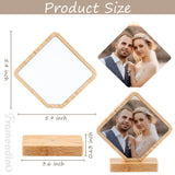 Framendino, 1 Pack Sublimation Photo Frames Blanks Heat Transfer Wood Diamond Shape Picture Frames for DIY Photo Prints Framendino