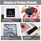 BetterSub Heat Press 15x15 inch Digital Heat Press Machine, Slide Out Industrial Quality T-Shirt Heat Transfer Machine Pink White BetterSub