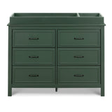 DaVinci Charlie 6-Drawer Baby Dresser - Wooden Double Chest of Drawers for Kids, Boys and Girls - Multi-Purpose Storage for Bedroom, Nursery, Living Room & Hallway, Easy to Assemble - Forest Green DaVinci